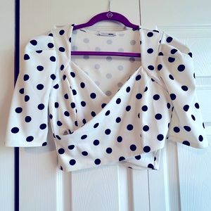 Fashion Nova Polka Dot Crop Top